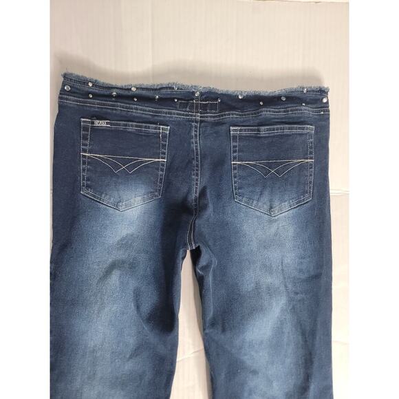 Revolt Jeans Sz 15/16 Straight Leg Low Rise Bling Vintage Y2k Rodeo Festival - Picture 8 of 9